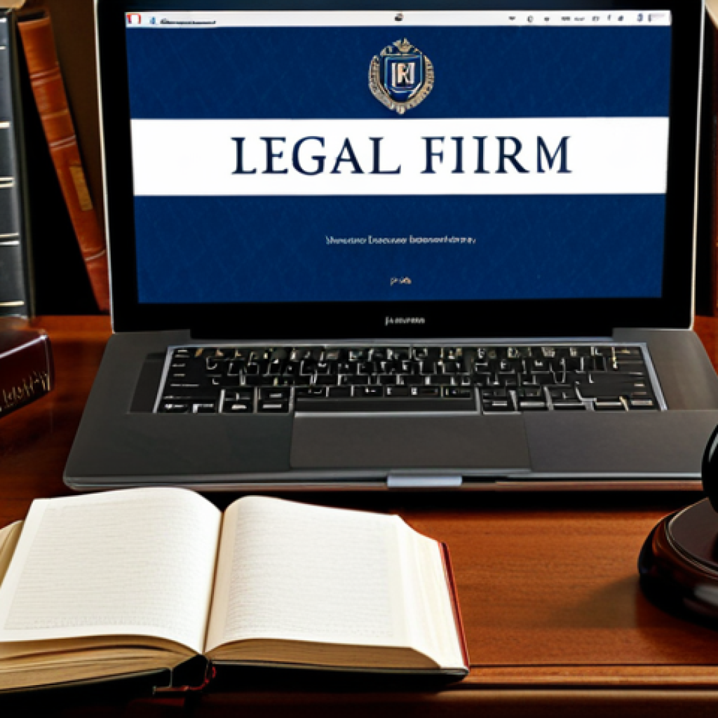 **Prompt:** A well-organized lawyer's desk with a leather-bound diary open, a pen resting on its pages, surrounded by legal books and a laptop displaying a law firm's logo. The scene is bathed in warm, inviting light. fully clothed, appropriate attire, safe for work, perfect anatomy, natural proportions, professional, modest, family-friendly, high quality.