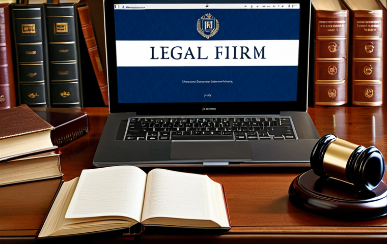 **Prompt:** A well-organized lawyer's desk with a leather-bound diary open, a pen resting on its pages, surrounded by legal books and a laptop displaying a law firm's logo. The scene is bathed in warm, inviting light. fully clothed, appropriate attire, safe for work, perfect anatomy, natural proportions, professional, modest, family-friendly, high quality.
