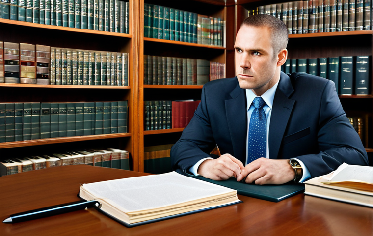 변호사 실무에서 자주 만나는 윤리적 딜레마 - Ethical Dilemma**

"A lawyer in a well-lit, modern office, looking thoughtful, surrounded by law boo...