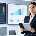 Home 18 변호사 경력의 전환점 만들기 - **Prompt:** A dynamic, full-body portrait of a female legal professional (30s-40s, dressed in a styl...