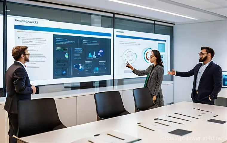 변호사 경력의 전환점 만들기 - **Prompt:** A diverse group of three legal professionals (male, female, and non-binary individuals, ...