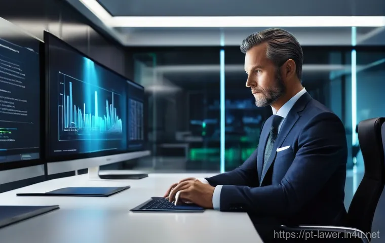 법률 변호사 경력 개발 전략 - **Prompt 2: The Modern Lawyer's Digital Presence**
    A dynamic, digitally-savvy female lawyer in h...